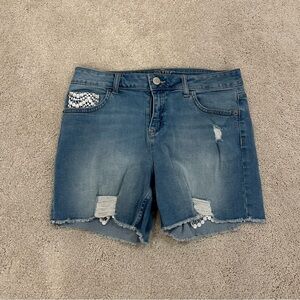Justice lace jean shorts *KIDS SIZE*